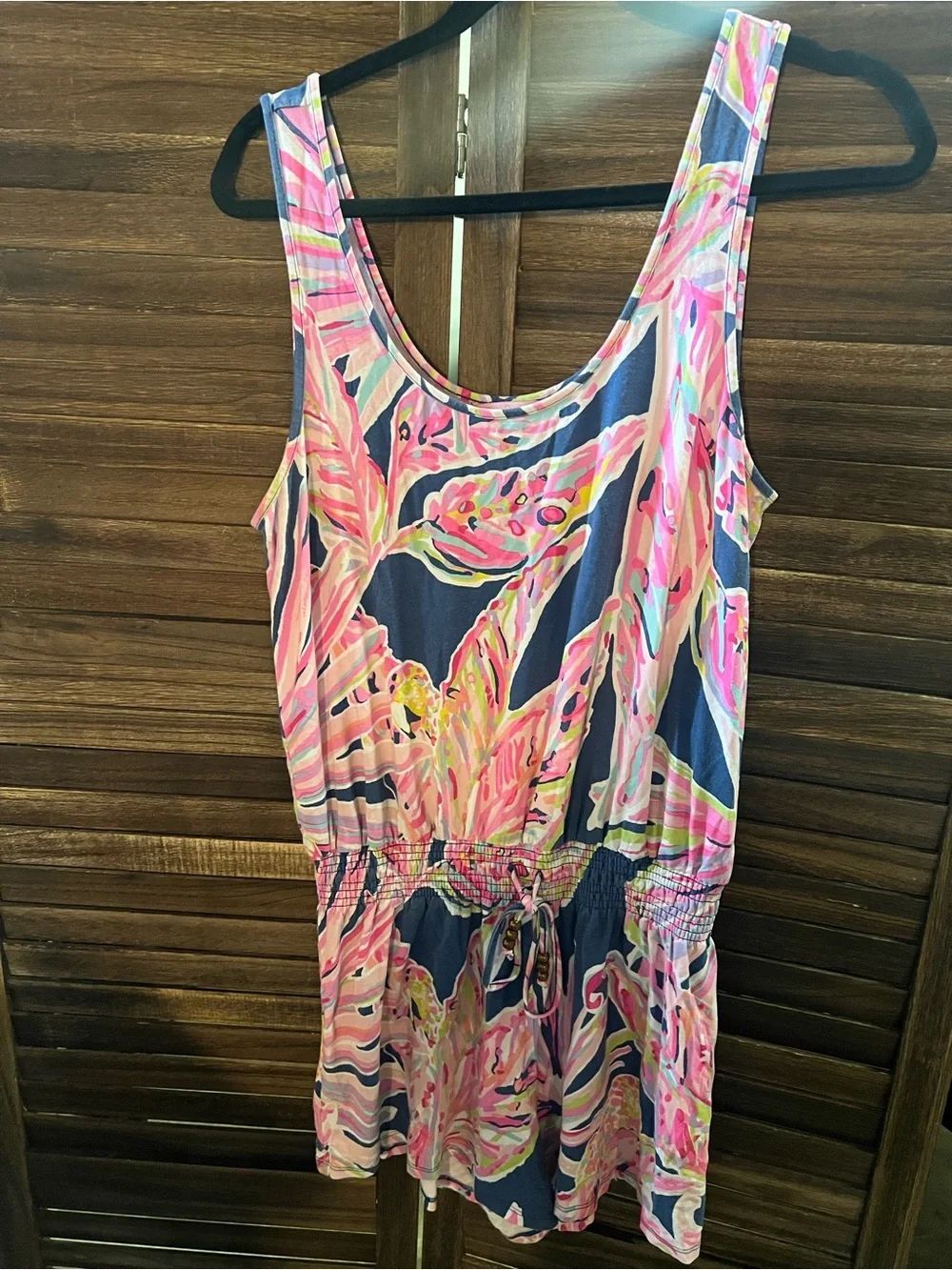 Lilly Pulitzer Multicolor Tropical Print Top - Navy, Pink & Green